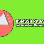 Rajasthan RSMSSB Lab assistant