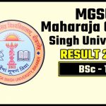 Maharaja Ganga Singh University [MGSU] BSc 1st Year Result 2019