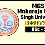 Maharaja Ganga Singh University [MGSU] BSc 3rd Year Result 2019