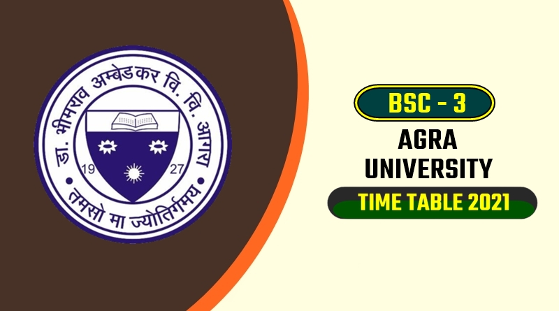 Agra University [DBRAU] BSc 3 Year Scheme / Time Table 2021 - SSC Hindi