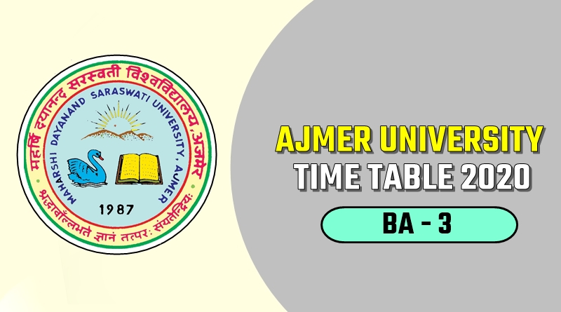 MDSU BA 3rd Year Scheme 2021 : Ajmer University - SSC Hindi