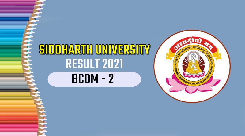 SidUni [Siddharth University] BCom 2 Second Year Result 2022 - SSC Hindi