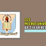 CCS [Meerut University] BA 2nd Year Result 2022